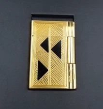 ST DUPONT AFRICA LIGNE LINE 2 small GOLD LIGHTER LIMITED E BLACK ONYX 2001 #1663