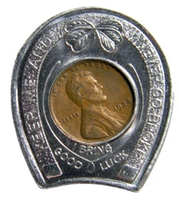 Chicago, Illinois RACINE NUMISMATIC SOCIETY 1938 Encased Cent Token (03469)