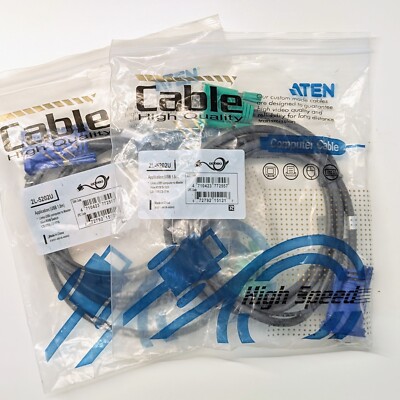 ATEN 6' USB KVM Cable SPHD15 to VGA & USB A 2L5202U - 2 PACK Brand New