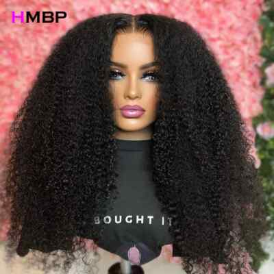 Afro Kinky Curly 360 Glueless Full Lace Wig 13X6 HD Lace Frontal Human Hair Wig