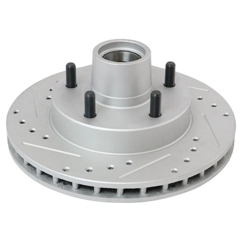 Nuevo par recubierto de rotor de freno delantero perforado y ranurado para Chevy GMC 1982-1995 Foto 3 de 4