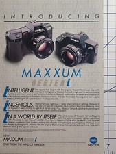 Minolta Maxxum Series i 35mm SLR Camera 3000 7000 Vintage Print Ad 1988
