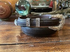 Santa Fe Silversmith James Reid Dgn Sterling Silver Belt Buckle 32-33-1.1/8-75   