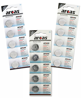 Premium Knopfzellen Batterien von Arcas CR2032 CR2016 CR2025 Lithium 3V * NEU *