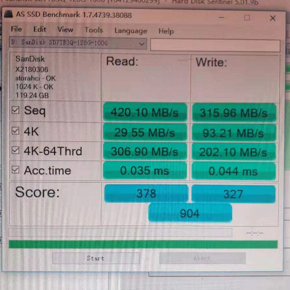 SanDisk X300s 2.5" SATA 128GB SD7SB3Q-128G-1006 Solid State Drive SSD 769988-001 - Image 3 of 3
