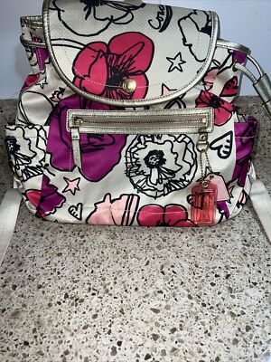 Coach Kyra Floral Poppy F19284 Backpack Handbag Purse | eBay