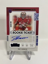 2021 Contenders Rookie Ticket Trey Sermon 07/23 Preview Blue Variation Auto #126