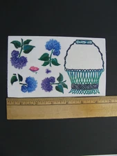 Mrs. Grossman's Stickers POSH HYDRANGEAS 1 Sheet 4" X 6.5" No Package