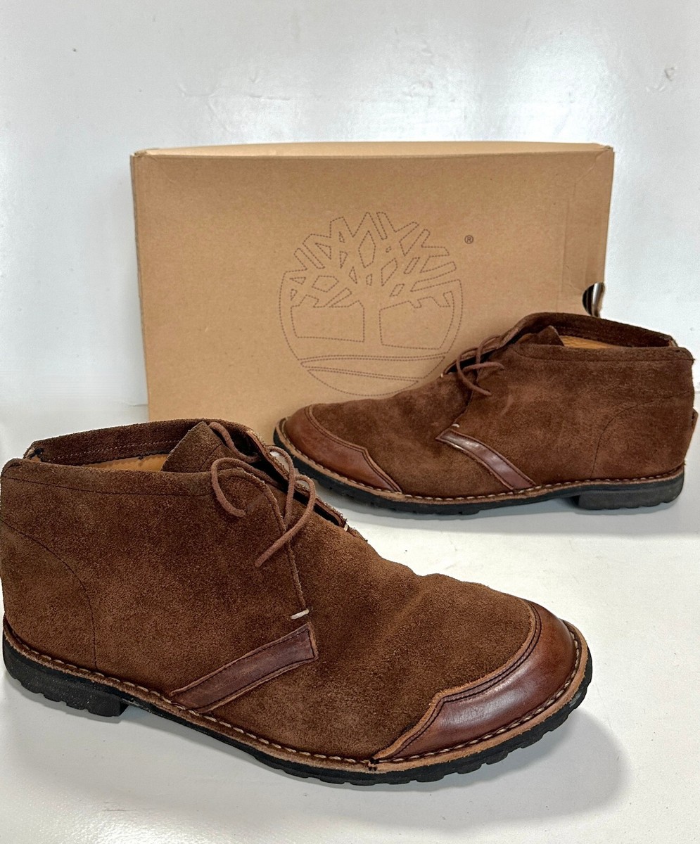 Mens TIMBERLAND Earthkeepers Brown Suede Leather Ankle Boots Size