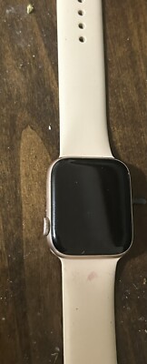 Apple Watch SE 44mm Gold Aluminum Case with Pink Sand Sport Band - Regular (GPS