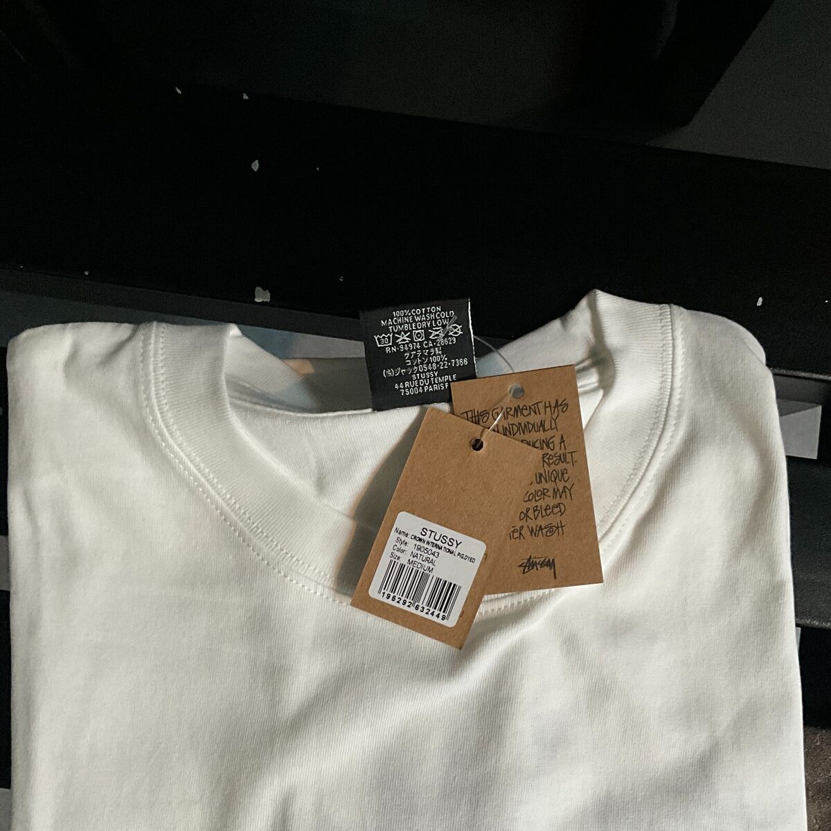 ★関税込★STUSSY★Crown International Pigment Dyed★Natural Stussy Regal Crown Pigment Dyed T-shirt Natural Men's - SS24