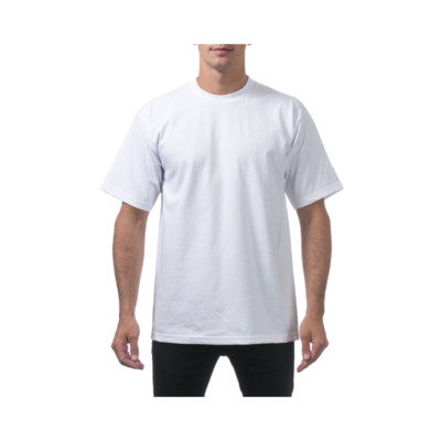 PRO CLUB T-Shirt Men Heavyweight Plain Crew Neck Short Sleeves Tee