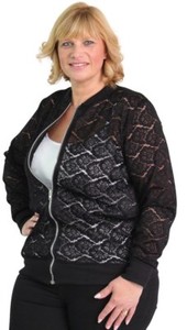 black lace jacket plus size