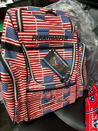 Dynamic Discs Paratrooper Backpack Disc Golf Bag 2021 Limited Edition Flag USA