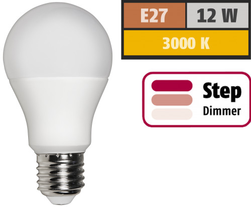 Mcshine Led GlüHlampe Mcshine, E27, 12W, 1.055 Lm, 3000K, Warmweiß, Step-image