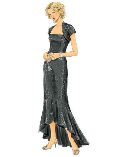 Butterick Sewing Pattern 4731 Misses Ladies Strapless Dress Shrug 6-12 Uncut - Picture 3 of 4