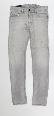 Diesel Industry Herren Jeans Grau Slim Fit Straight Leg Größe 29