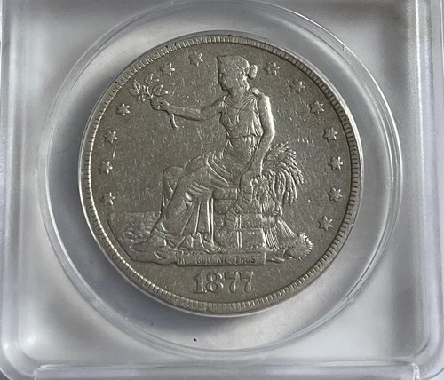 1877 Trade Silver Dollar ANACS VF-30 Details
