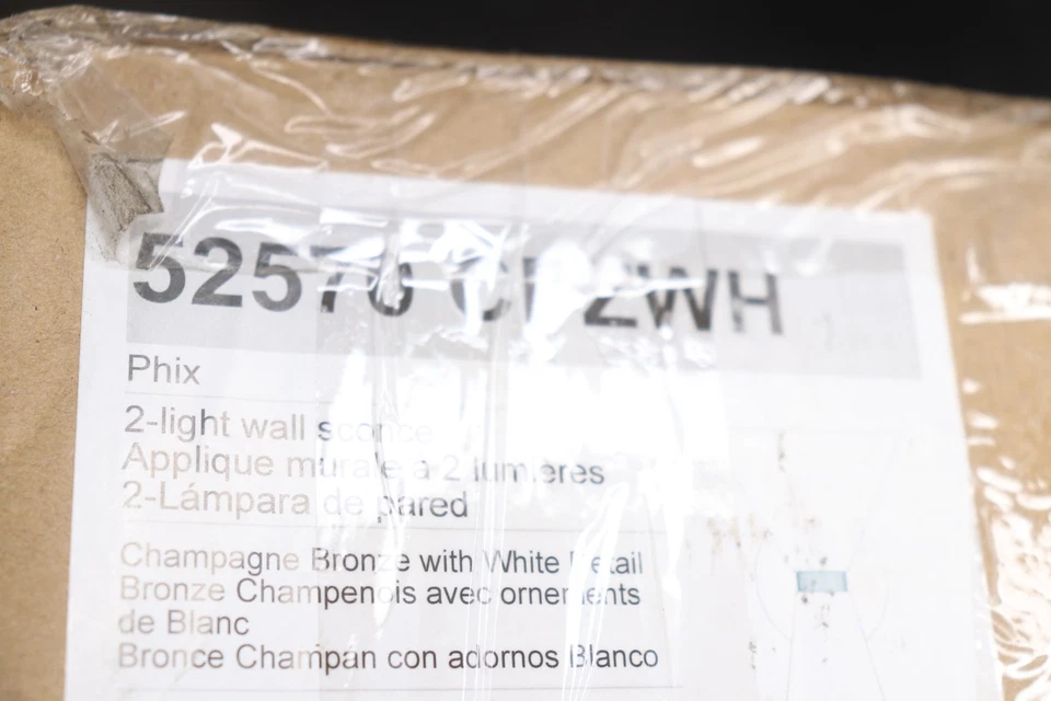 Aplique de pared Kichler Phix de 2 luces con pantalla de cono de metal 8,75" W 52570CPZWH Foto 3 de 4