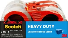 Heavy Duty Shipping Packing Tape, Clear, Shipping and Packaging Supplies, 1.88