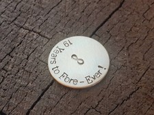 Bronze golf ball marker for 19th 8th or bronze anniversary - golfing gift with