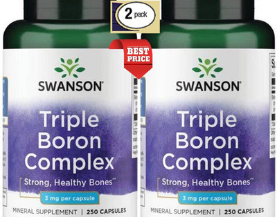2 Pack, Triple BORON Complex, 500 Caps, 3mg for Bone, Brain, Testosterone Health