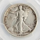 1921-D Walk Liberty Half Dol. Denver US Mint American Coin, Very Fine Condition