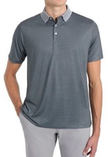 NWT men  s HICKEY FREEMAN gray/black lightweight performance golf polo, Large