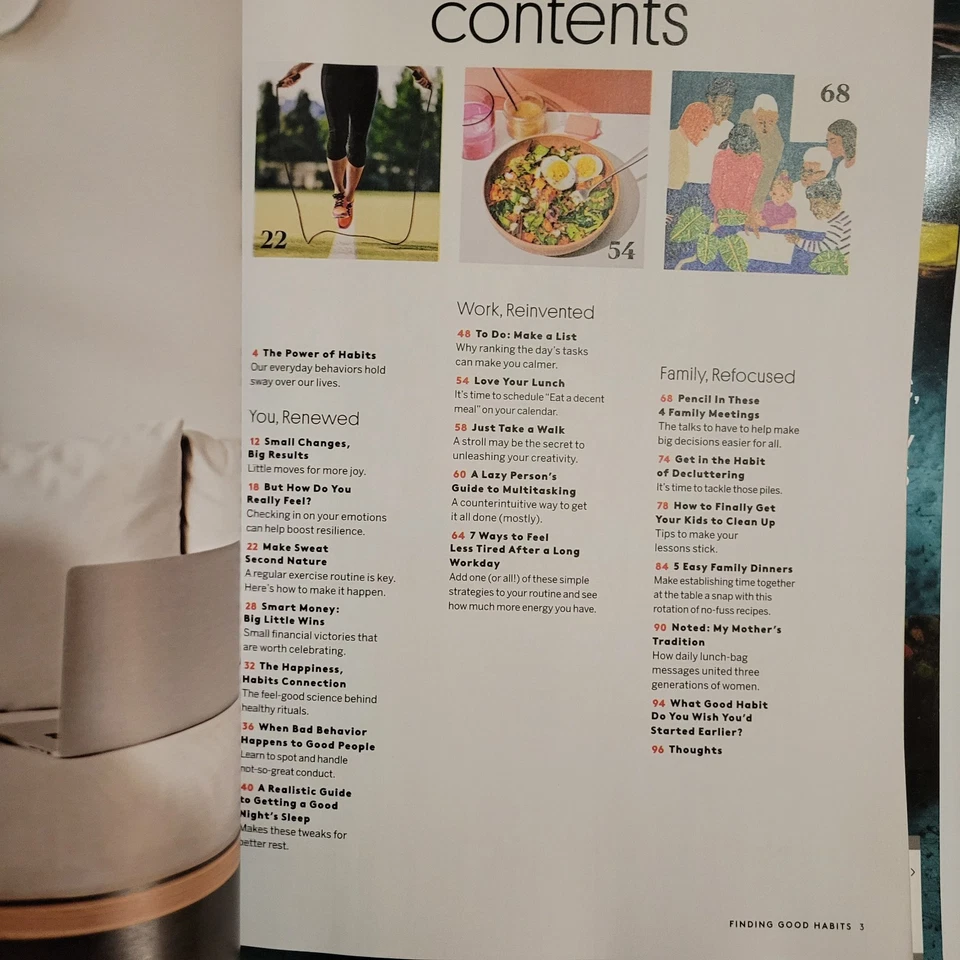 Finding Good Habits: Real Simple Magazine 2024 ~ Feel Happier & Healthier - Image 3 of 4