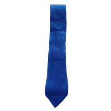 FERRAGAMO Silk Tie Necktie Blue Geometric Italy Very Good