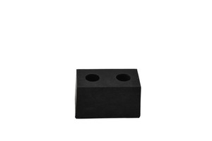 Buyers 3.5" x 3.5" x 6" Right Molded Rubber Bumper - Black B6000L P1-1