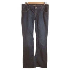 American Eagle Outfitters Dark Blue 19" Leg Opening Flare Jeans Womens sz 8 y2k