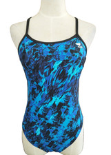 TYR One Piece Swimsuit Glisade Crosscut Fit Blue 420 One Piece Size Women's 34