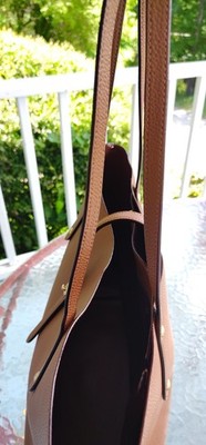 Coach 58849 LARGE Brown Market Leather Tote w/Turn Lock Detail | eBay