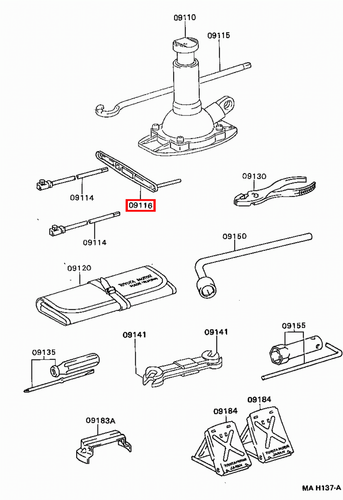 Genuine LandCruiser LJ79 LJ78 LJ77 LJ73 LJ72 LJ71 Hydraulic Jack Winder Handle - Picture 18 of 20