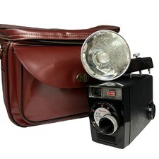 Vintage Kodak Brownie Fun Saver Movie Camera with Flash  Case 1960s