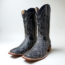 Python Snake Skin Boots. Men  s Square Toe Cowboy Boots. Bota Vaquero Piel Piton.