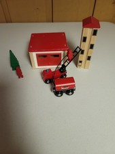 Vintage Brio wooden 33579 Fire Station Pieces Good Condition