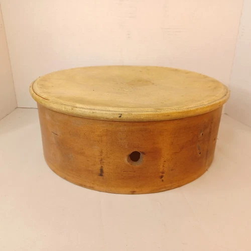 Vintage 13" Calfskin Snare Wood Drum Antique Unbranded - Picture 1 of 7