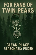 TWIN PEAKS Inspired "Great Nothern Hotel" keychain - SHIPS FROM USA