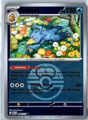 Pokemon Card - Golduck (Love Ball) Ascended Heroes 040/217 Holo Reverse Holo NM