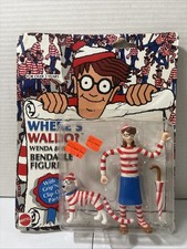 Vintage Mattel Where's Waldo Wenda & Woof Bendable Action Figure 1991