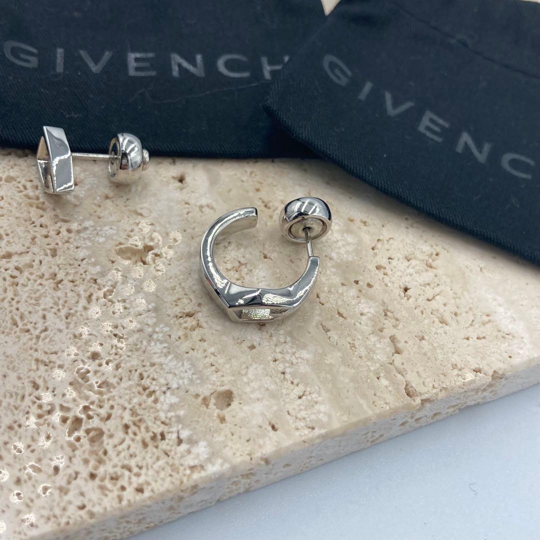 Givenchy Earrings Silver 925 Size 2.0cm Authentic Jewelry Accessory Lux thumbnail 2