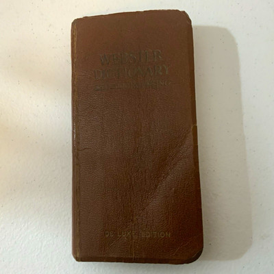 Webster Vest Pocket Dictionary Deluxe Edition by Noah Webster, English
