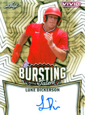 Luke Dickerson 2025 Leaf Vivid Bursting With Talent Super Prismatic Gold Auto /1