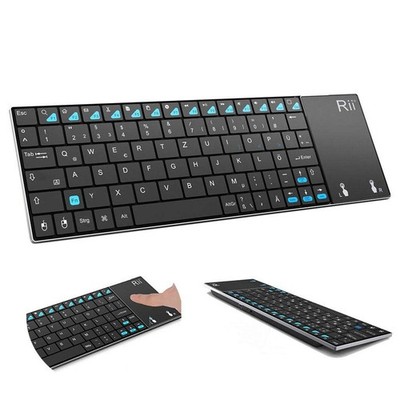 Rii K12+ Mini Wireless Keyboard with Large Touchpad Mouse&Qwerty Keypad, Stai...
