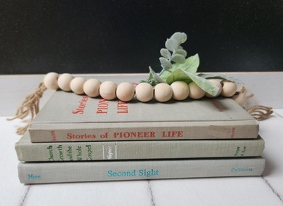 3 Light Grey Earth Tone Used Book Stack Staging Bundle