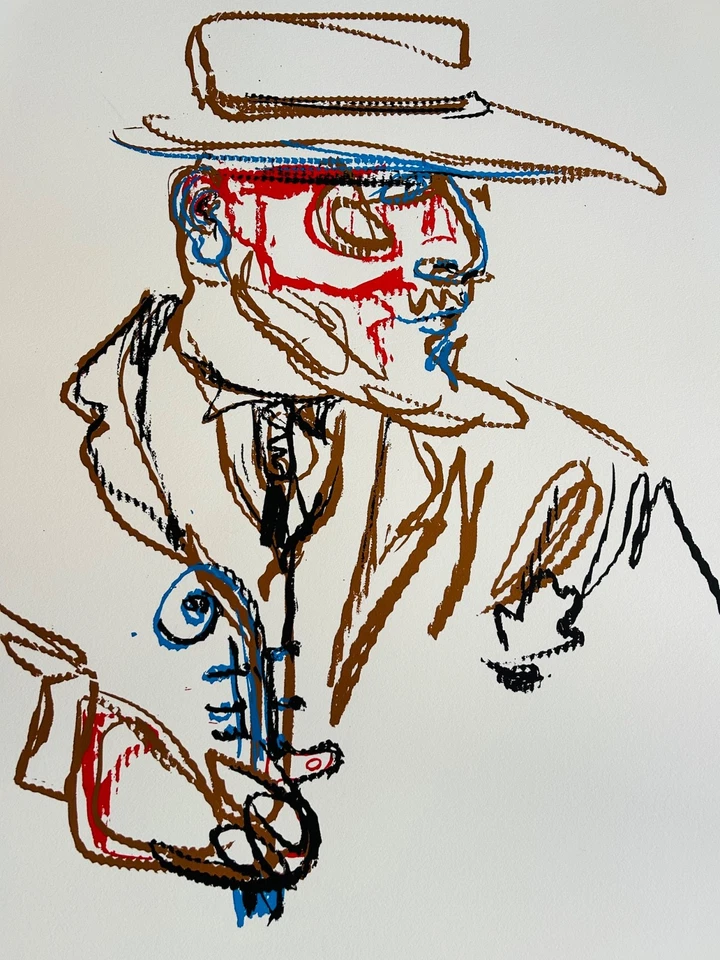 MARKUS LÜPERTZ, HANDSIGNIERT,  Großer FARBSIEBDRUCK auf Bütten, TOP Zustand - Bild 2 von 3