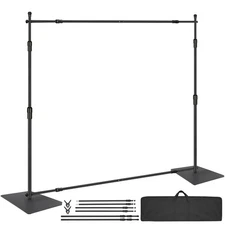 10x10 ft Backdrop Stand Pipe and Drape Kit Heavy Duty Carbon Steel Base Banner