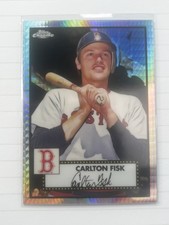 2021 Topps Chrome Carlton Fisk #679 X-Fractor Autograph